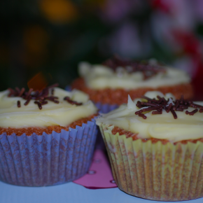 Hazelnut & Chocolate Muffins with White Chocolate Ganache Hazelnut & Chocolate Muffins with White Chocolate Ganache