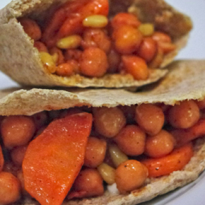 Me & Hugh: Spicy Carrot & Chickpea Pitta Pocket Me & Hugh: Spicy Carrot & Chickpea Pitta Pocket