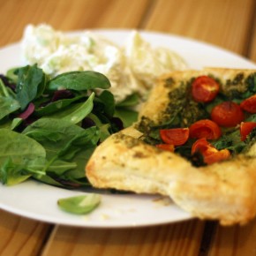 Pesto, Spinach and Tomato Tart Pesto, Spinach and Tomato Tart