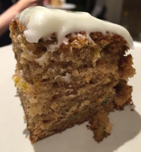 Courgette, lime, and pineapple cake