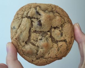 Cashew butter and honey chocolate chip cookie