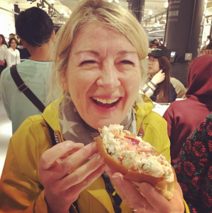 My mum with her lobster roll