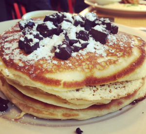 Chocolate chip pancakes at Clinton St